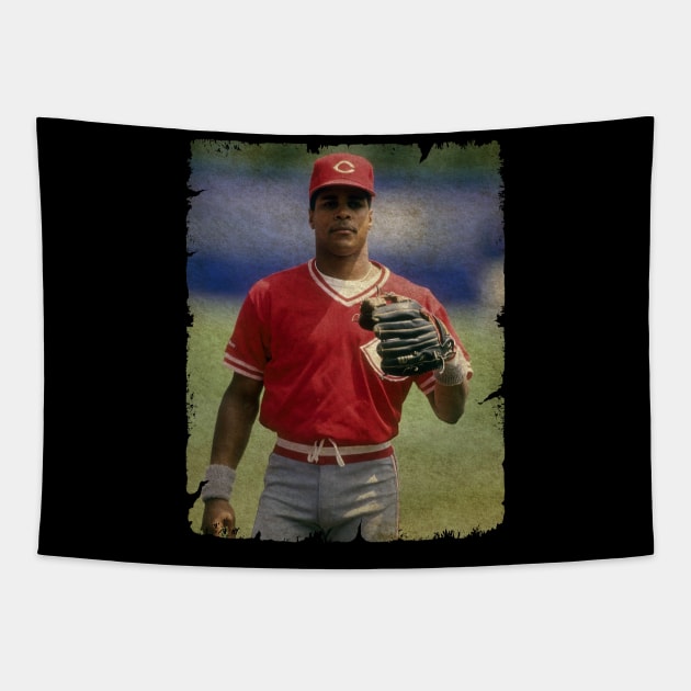 Barry Larkin in Cincinnati Reds Tapestry by SOEKAMPTI