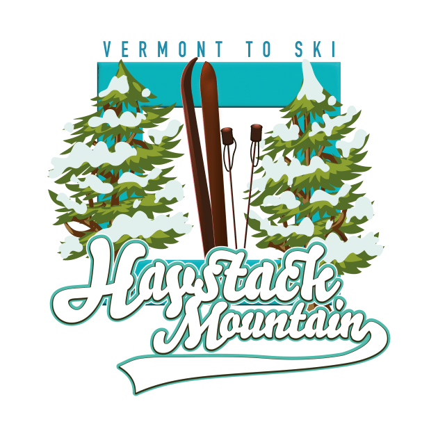 Haystack Mountain Vermont USA Ski logo by nickemporium1