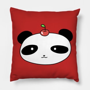 Cherry Panda Face Pillow