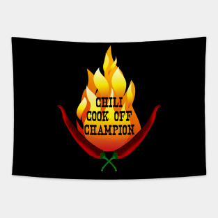 Chili Cook Off Champion Flame Design Tapestry