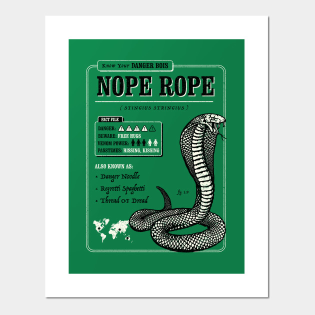 Nope Rope Snake Posters And Art Prints Teepublic Uk