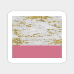 Faraldi gold marble and orchid pink Magnet