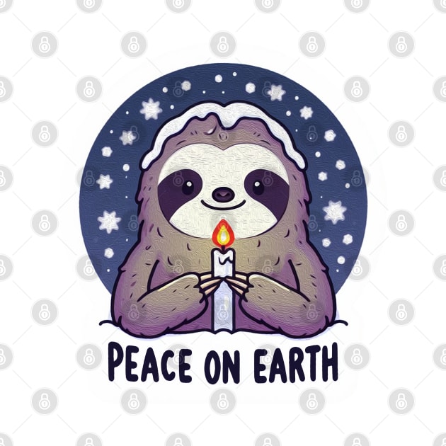 Peace On Earth Sloth by Plushism