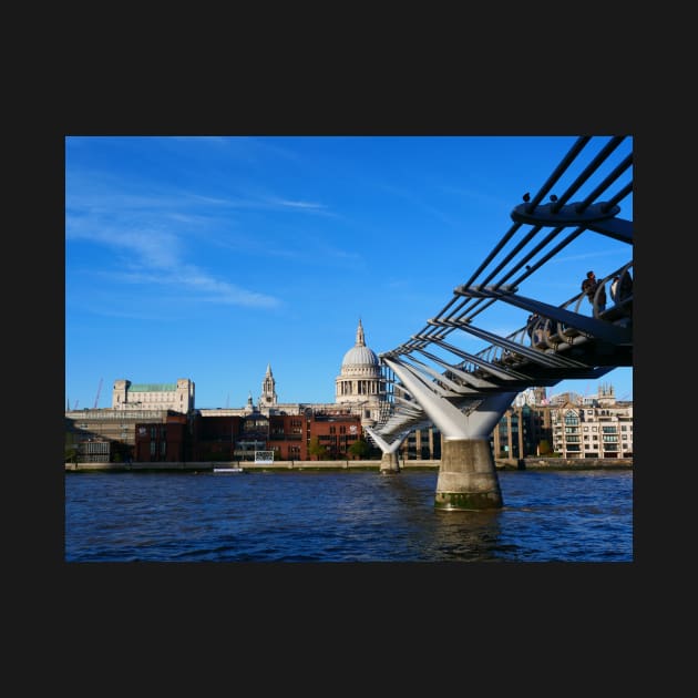 Millennium Bridge, London and St Paul's Cathedral by fantastic-designs