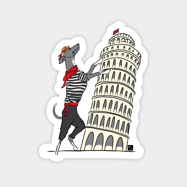 Italian Greyhound Tourist Magnet by AltTabStudio