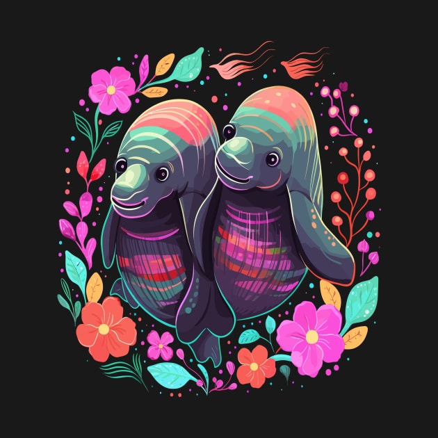 Manatee Couple Valentine by JH Mart