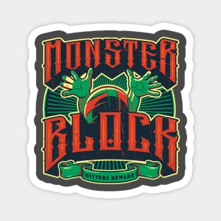 Monster Block | Metal-inspired Volleyball design Magnet