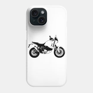 DesertX Bike Side View Black and White Phone Case