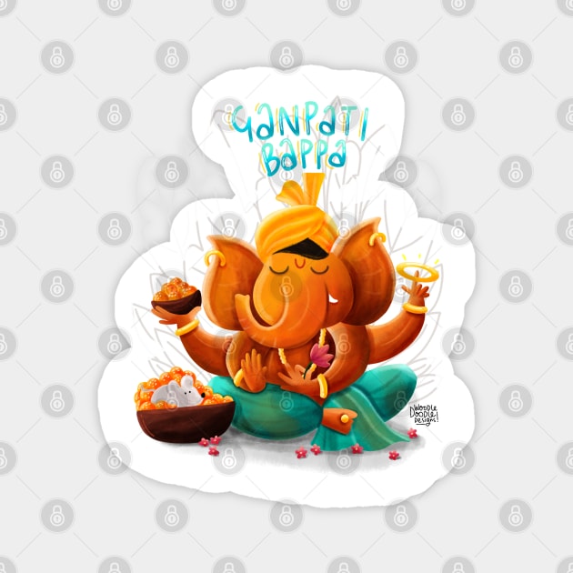 Ganesha Magnet by WoodleDoodleDesigns