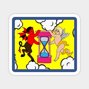 Fight Angel Devil Good Against Evil Magnet