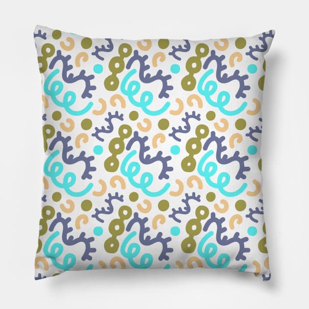 Wiggly wormy Pillow by Think Beyond Color