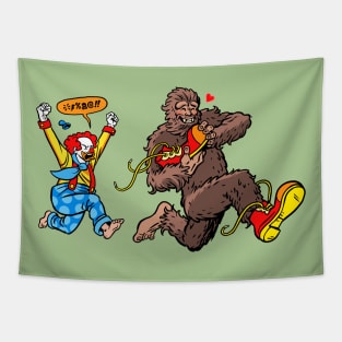 Bigfoot and Clown - Big Shoes to Fill Tapestry