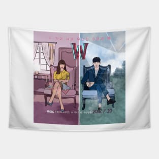 W-two worlds - K drama pop art Poster Tapestry