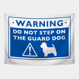 Humorous Westie Guard Dog Warning | West Highland White Terrier Tapestry