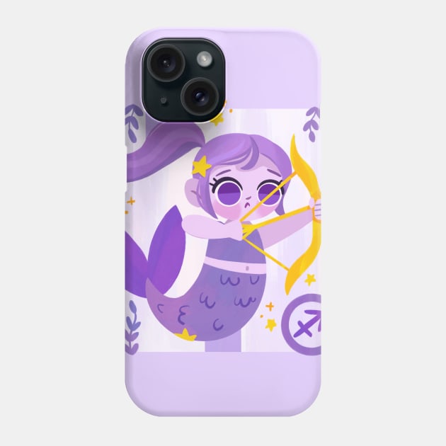 Sagittarius Mermaid Phone Case by Lobomaravilha