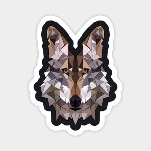 Polygon Wolf Geometry Magnet