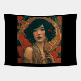 Art Deco Style Woman Tapestry