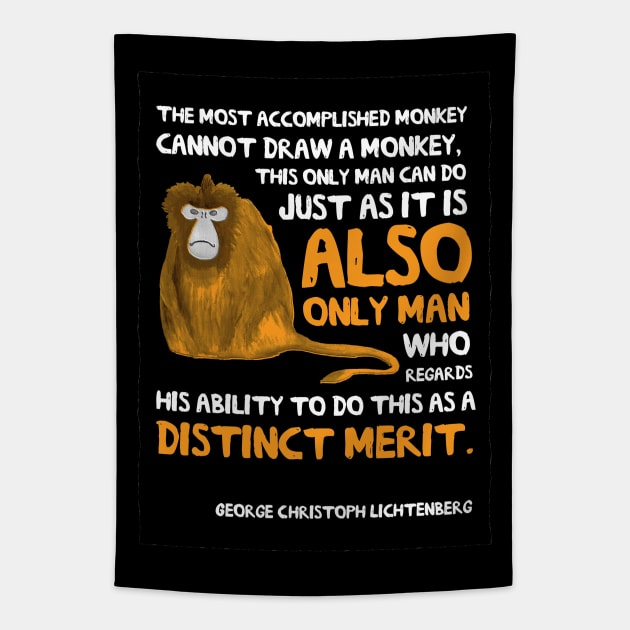 Clever Monkey Tapestry by crumpetsandcrabsticks