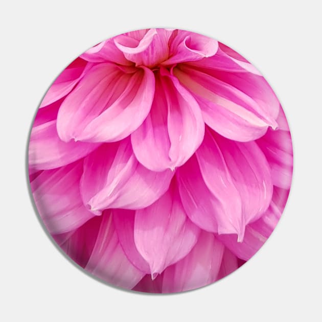 Hot Pink Dahlia Close Up Flower Pin by ellenhenryart