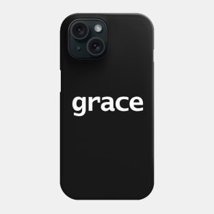 Grace Minimal Typography White Text Phone Case