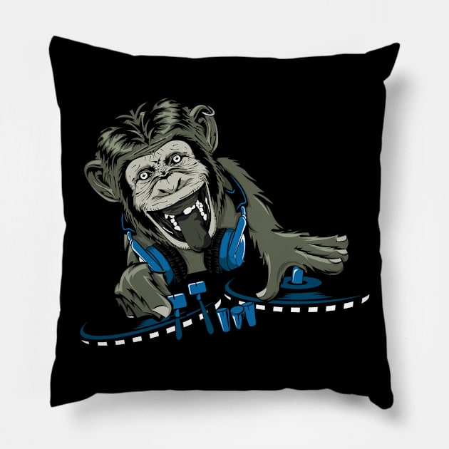 DJ Monkey Pillow by Buy Custom Things