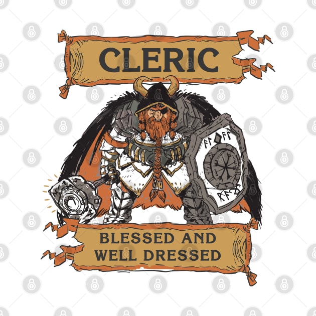 Tabletop RPG Cleric - Blessed And Well Dressed by M n' Emz Studio