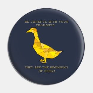 abstract duck goose Pin