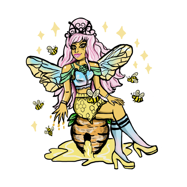 Queen Bee Honey Comb Kawaii Pastel Goth - Bee - Baby Bodysuit ...