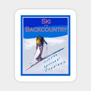 Ski touring poster Magnet