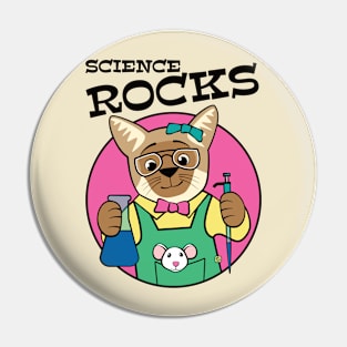 Science Rocks Siamese Cat Pin