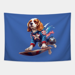 mighty superhero dog Tapestry