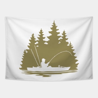 Lake Life Kayak Fishing Tapestry