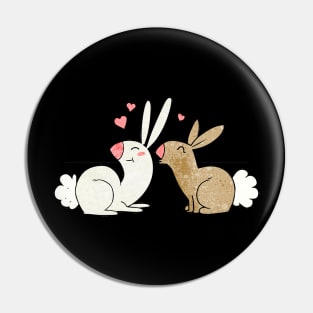 kissing rabbits Pin