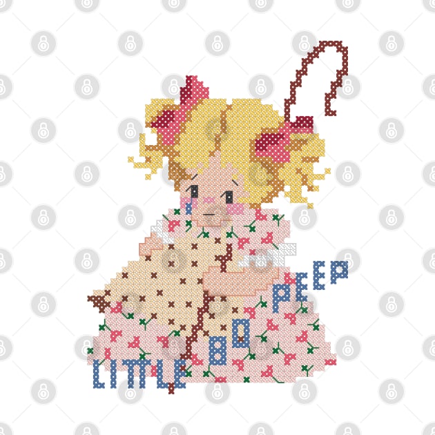 Little Bo Peep Has Lost Her Sheep Cross Stitch by inotyler