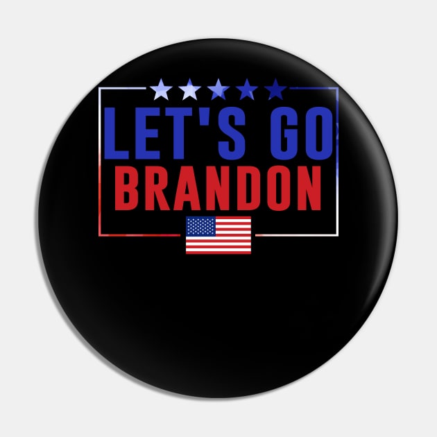 Let's Go Brandon Conservative US Flag Anti Biden American Pin by wonderws