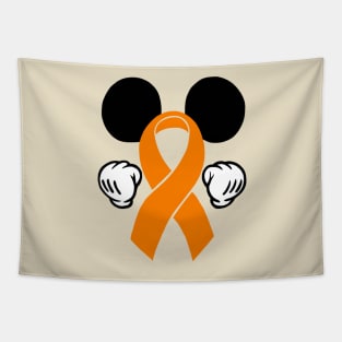 Mouse Ears Awareness Ribbon (Orange) Tapestry