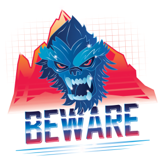 Retro 80's Beware The Yeti Magnet