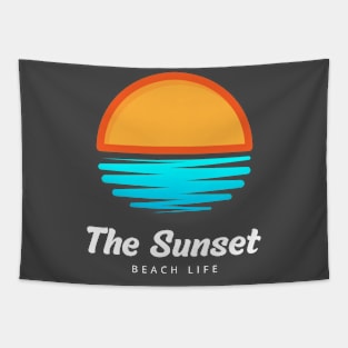 The Sunset Beach Life t-shirt Tapestry