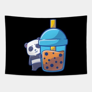 Kawaii Cute Anime Panda Otaku Japanese Bubble Boba Tea Gifts Tapestry