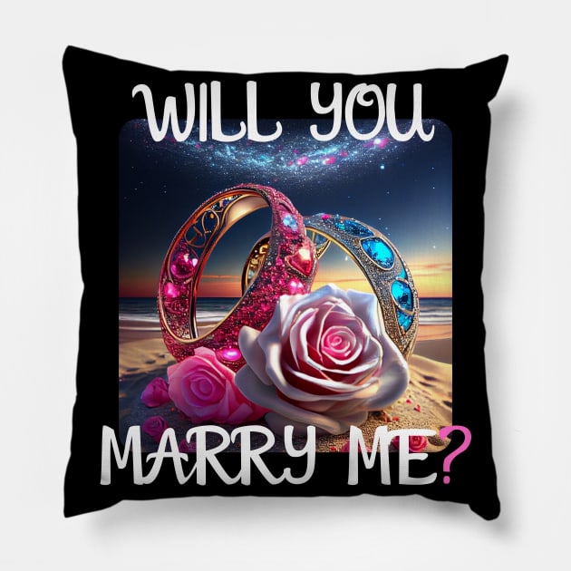 Marriage Proposal For Wedding Or Engagement - Romantic Gift Idea Pillow by PD-Store