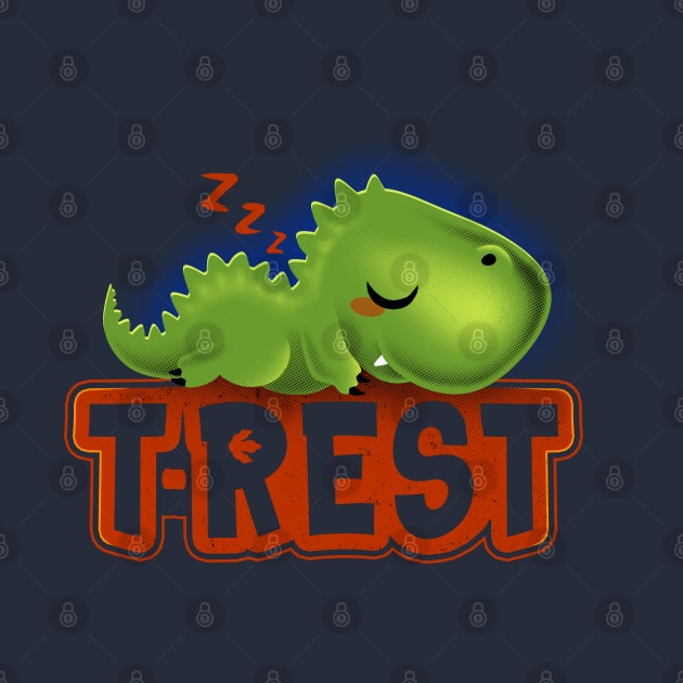 T-Rex - Cute baby t-rex sleeping by eriondesigns