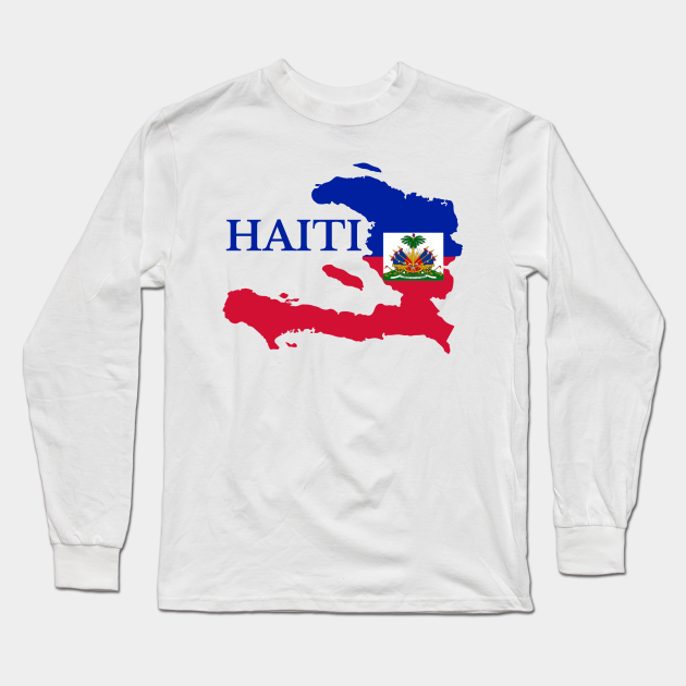 Haiti Map Flag - Haiti - Long Sleeve T-Shirt | TeePublic