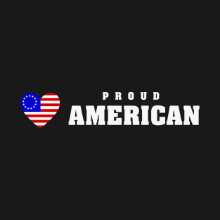 Proud American With Love And Flag T-Shirt