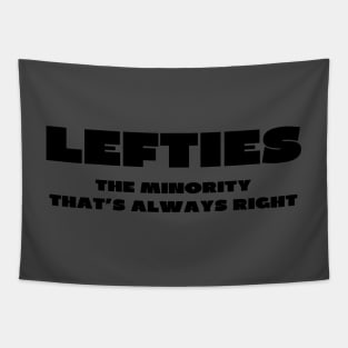 Lefties the minority Tapestry