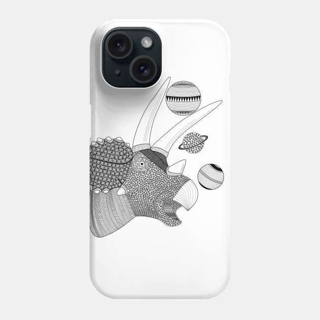 Triceratops Phone Case by artsandherbs