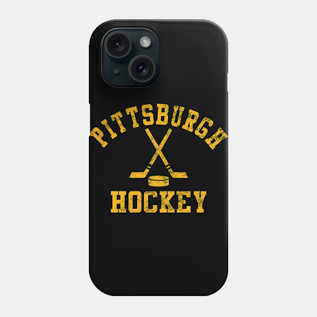 Vintage Pittsburgh Hockey Phone Case by tropicalteesshop