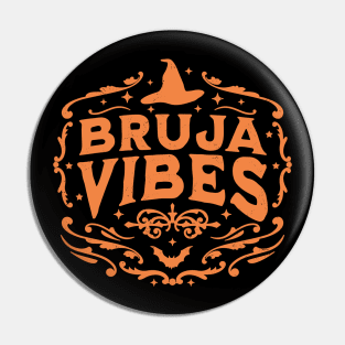 Bruja Vibes Mexican Witch Halloween Witchy Retro Vintage Pin