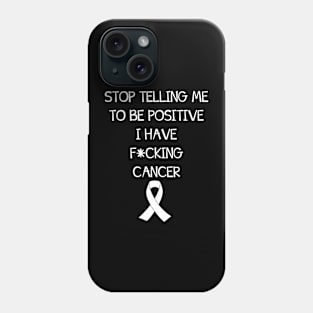 Be Positive Cancer White Phone Case