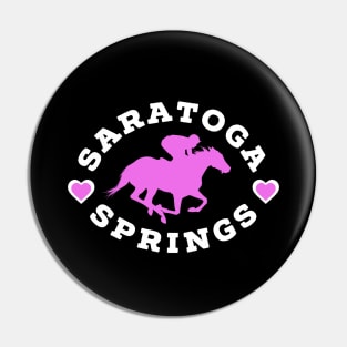 Saratoga Springs New York Horse Racing Pin