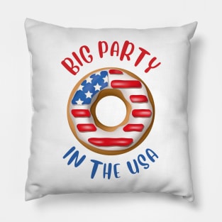 Donuts Party in the USA Pillow